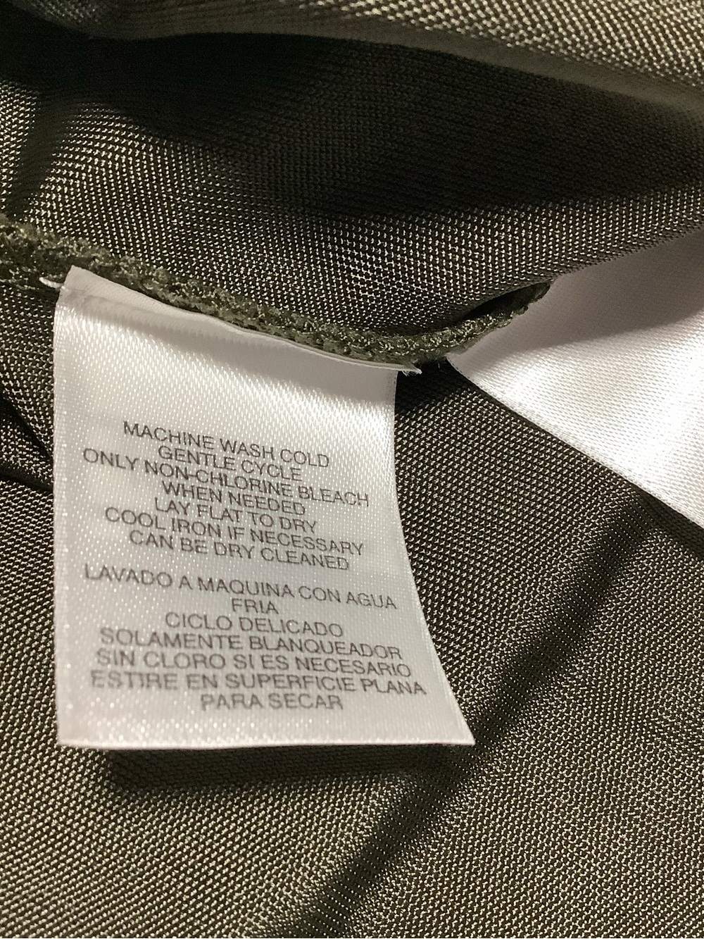 Jones New York Olive Green Top with Draped Neck - Picture 11 of 14